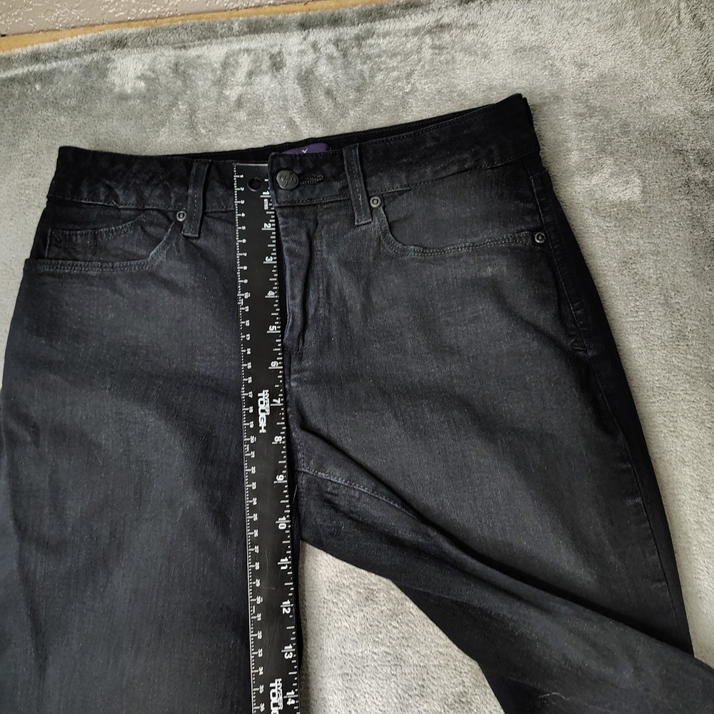 NYDJ Jeans Womens 2 Black Mini Boot Cut Low Rise Stretch Dark Wash Denim - Picture 10 of 16